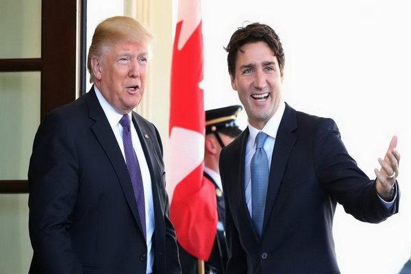 رئیس جمهور آمریکا با نخست وزیر کانادا دیدار کرد